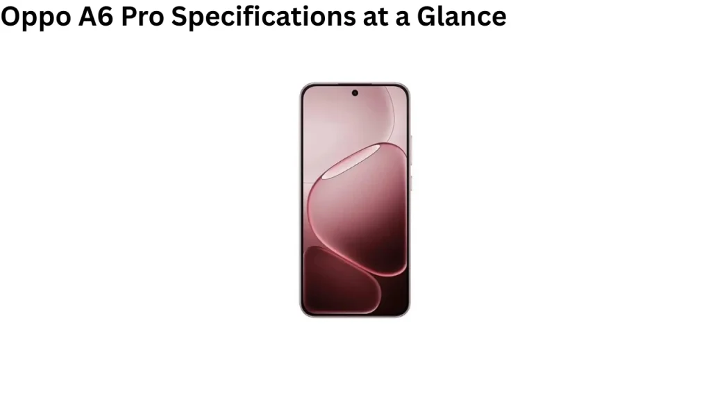Oppo A6 Pro Specifications at a Glance
